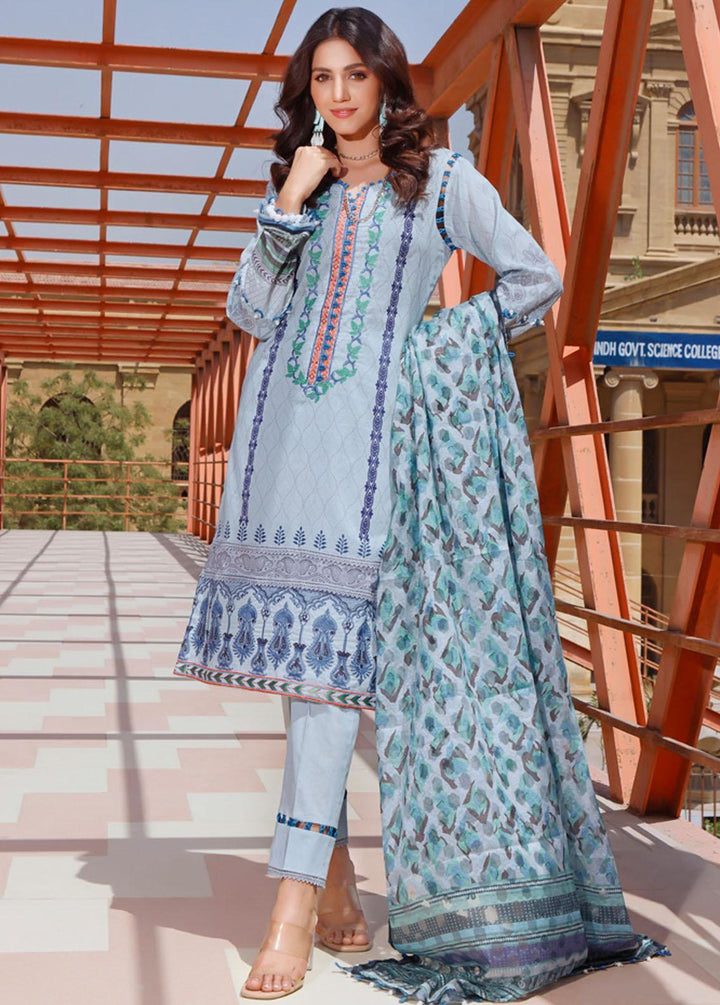 Rung By Al Zohaib Embroidered Lawn Suits Unstitched 3 Piece AZ22R 11 - Summer Collection