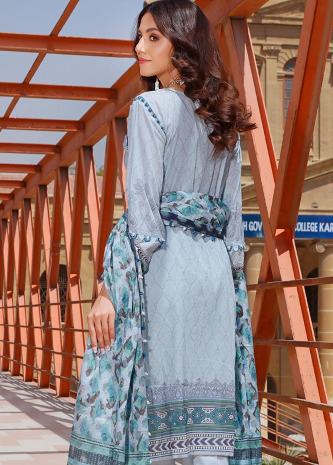 Rung By Al Zohaib Embroidered Lawn Suits Unstitched 3 Piece AZ22R 11 - Summer Collection