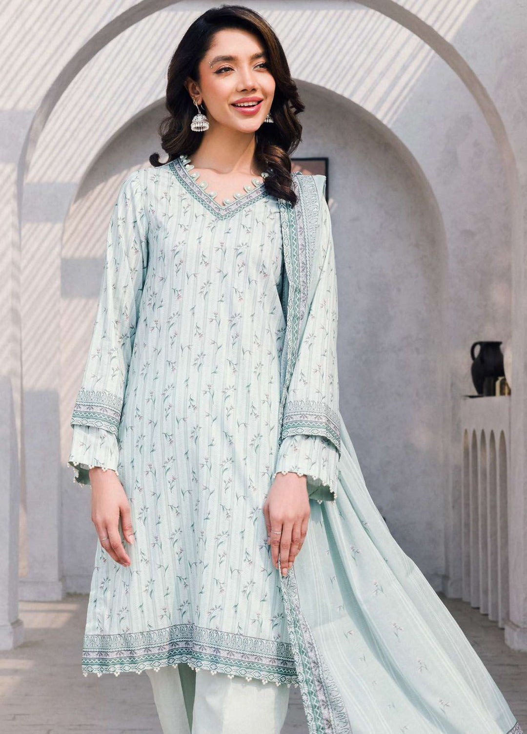Rung By Motifz Printed Lawn Suit Unstitched 3 Piece MT24L-V1 4541 Husane Jahan - Summer Collection