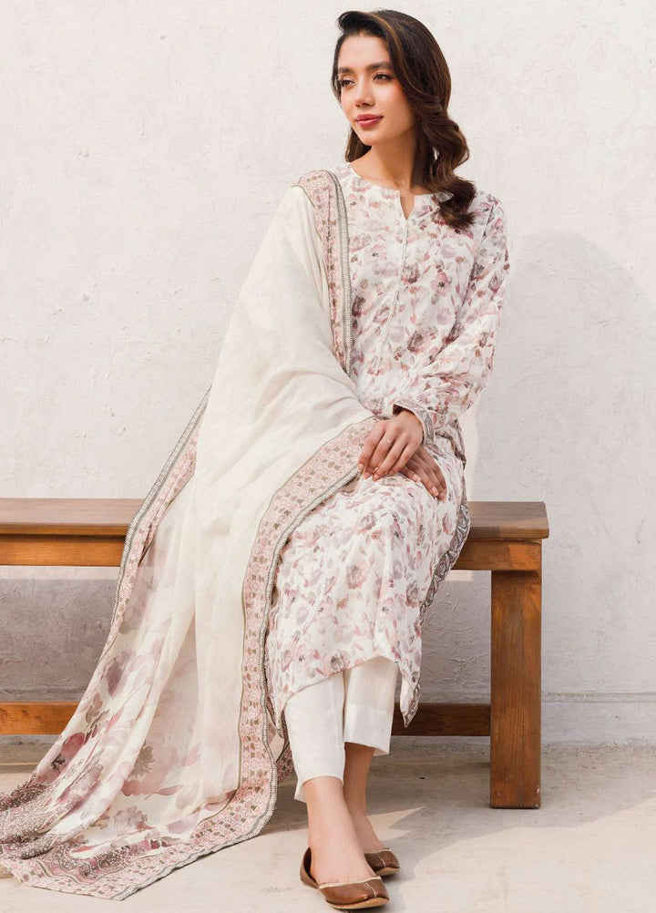 Rung By Motifz Printed Lawn Suit Unstitched 3 Piece MT24L-V1 4542 Mehjbeen - Summer Collection