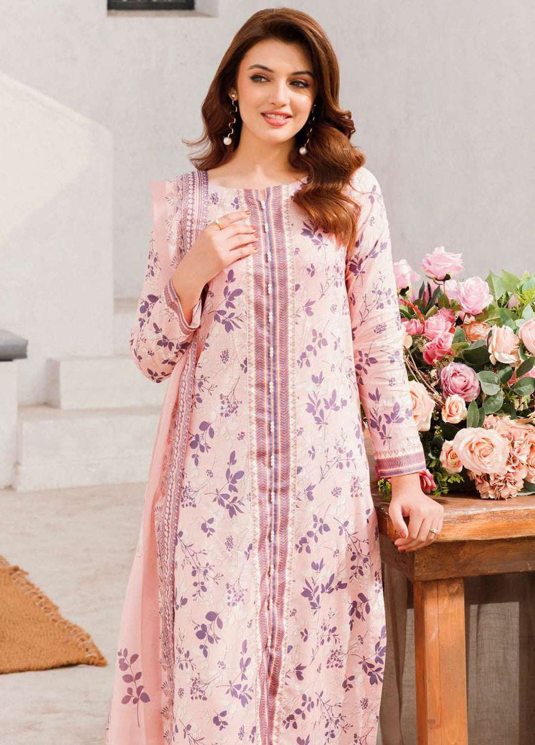 Rung By Motifz Printed Lawn Suit Unstitched 3 Piece MT24L-V1 4545 Rubab - Summer Collection