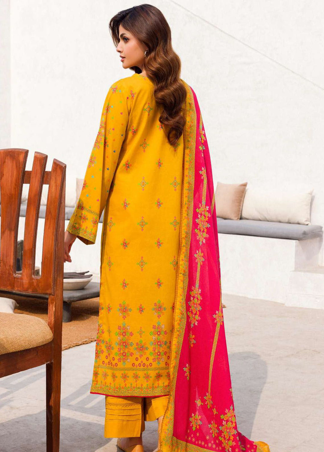 Rung By Motifz Printed Lawn Suit Unstitched 3 Piece MT24L-V2 4581 Firdous - Summer Collection