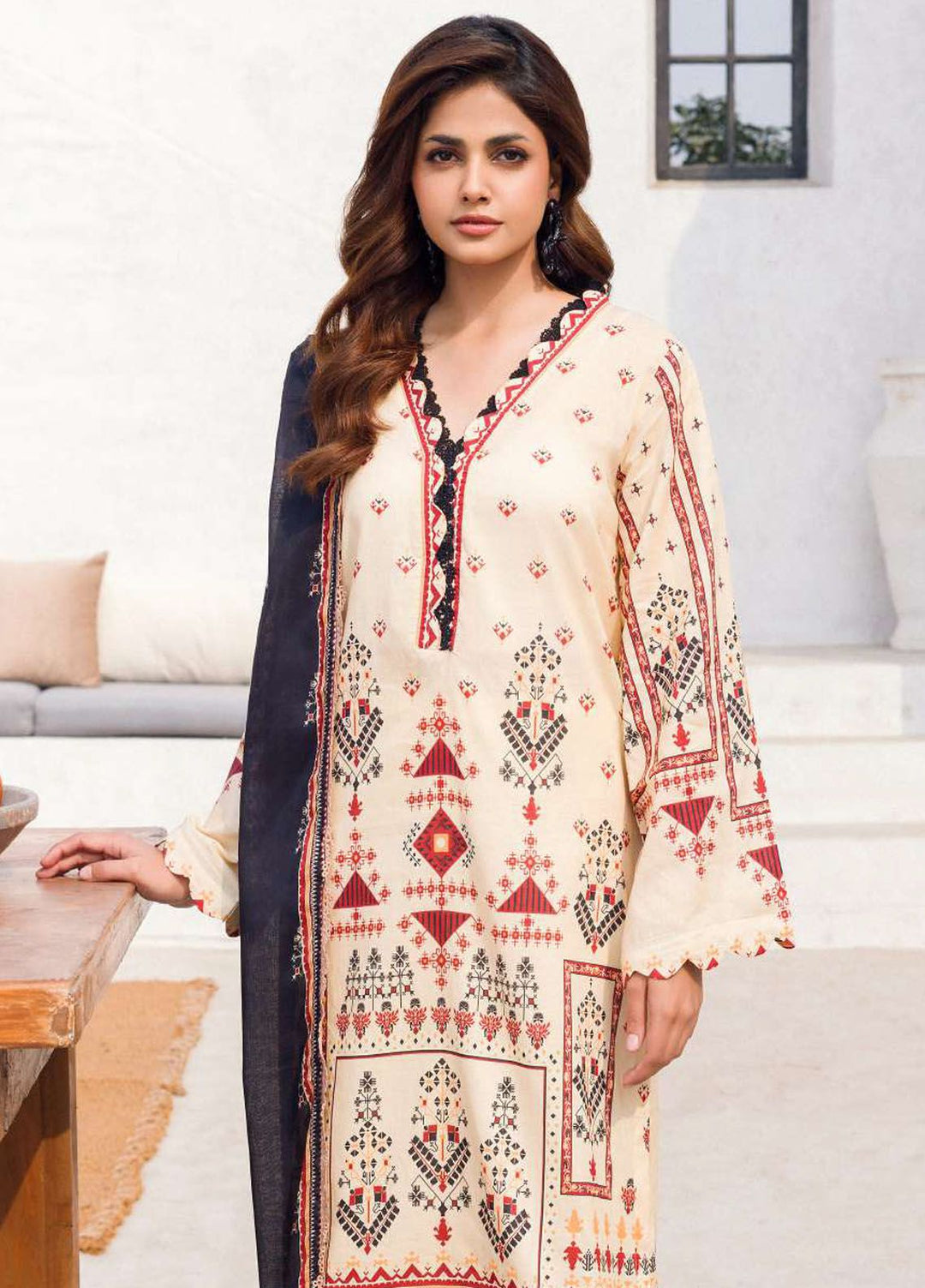 Rung By Motifz Printed Lawn Suit Unstitched 3 Piece MT24L-V2 4586 Qudsia - Summer Collection