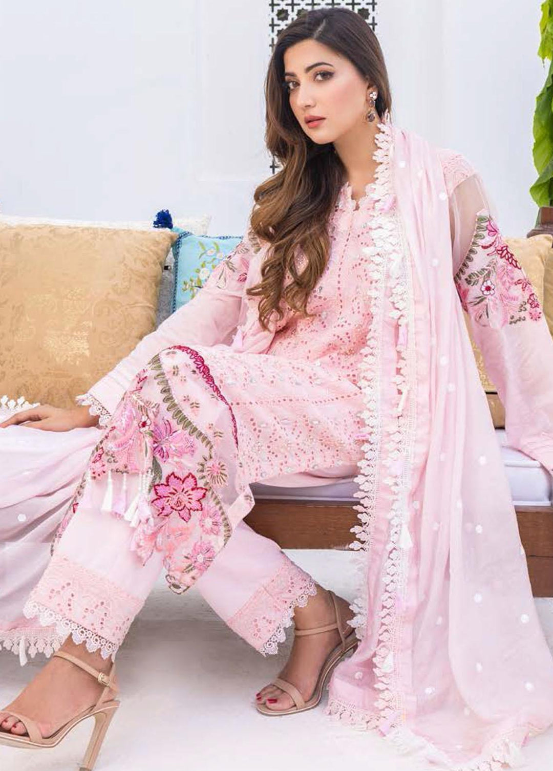 Rungkari By Mahiymaan Embroidered Lawn Suits Unstitched 3 Piece MAH23R A01 - Summer Collection