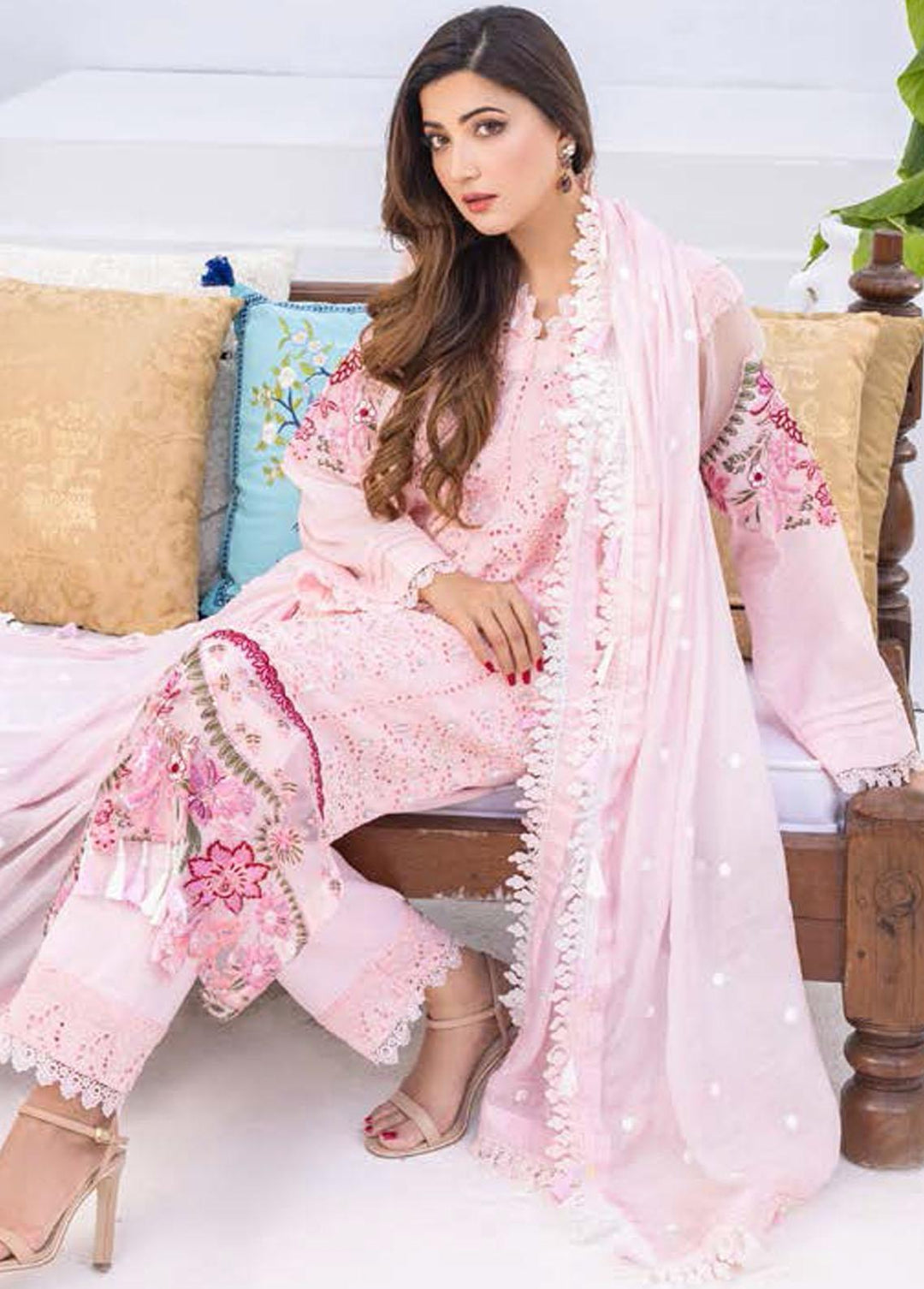 Rungkari By Mahiymaan Embroidered Lawn Suits Unstitched 3 Piece MAH23R A01 - Summer Collection