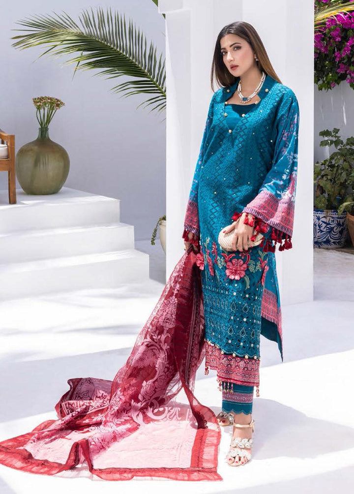 Rungkari By Mahiymaan Embroidered Lawn Suits Unstitched 3 Piece MAH23R A02 - Summer Collection