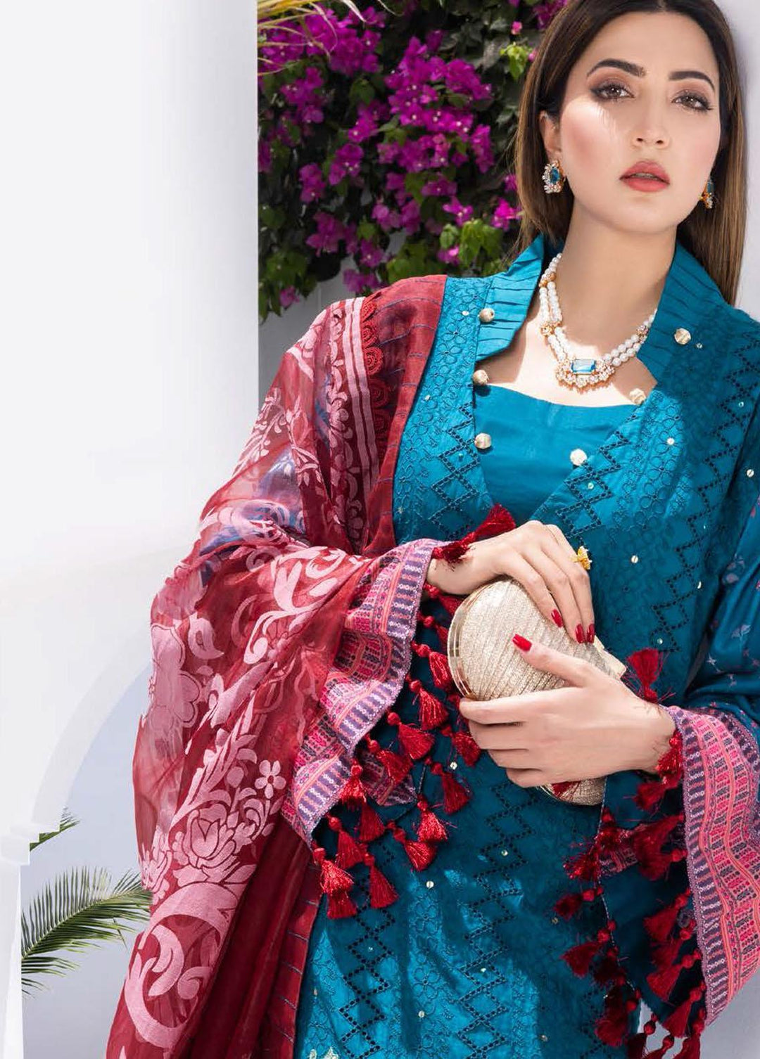 Rungkari By Mahiymaan Embroidered Lawn Suits Unstitched 3 Piece MAH23R A02 - Summer Collection