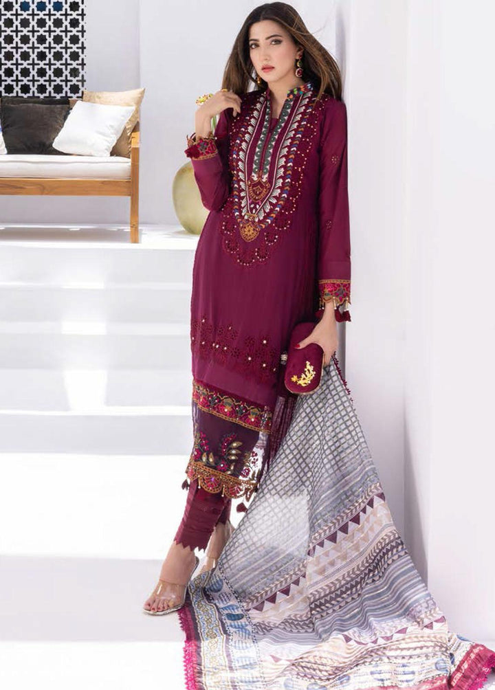 Rungkari By Mahiymaan Embroidered Lawn Suits Unstitched 3 Piece MAH23R A04 - Summer Collection