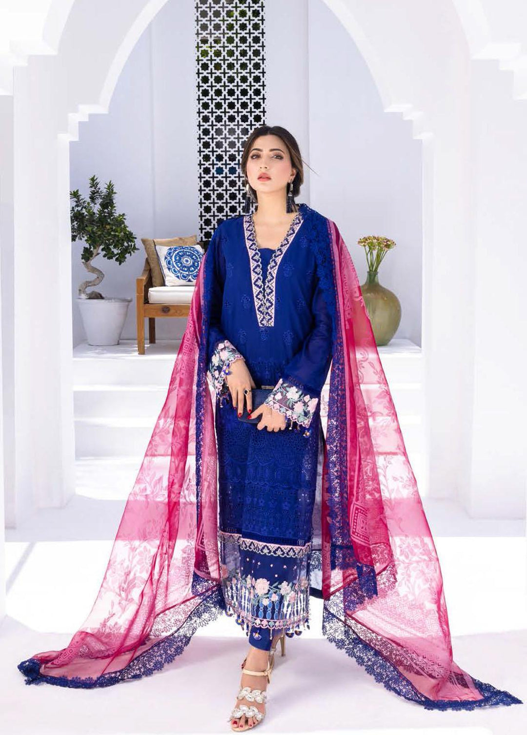 Rungkari By Mahiymaan Embroidered Lawn Suits Unstitched 3 Piece MAH23R A06 - Summer Collection