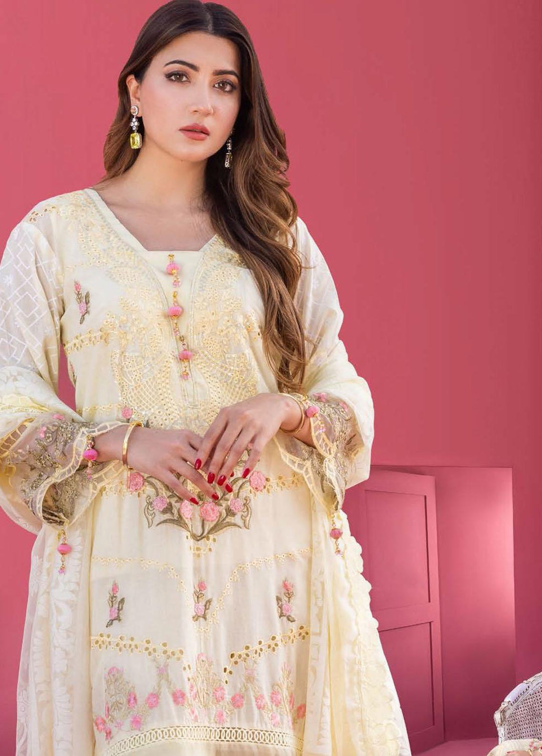 Rungkari By Mahiymaan Embroidered Lawn Suits Unstitched 3 Piece MAH23R A07 - Summer Collection