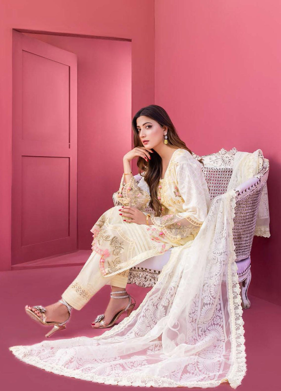 Rungkari By Mahiymaan Embroidered Lawn Suits Unstitched 3 Piece MAH23R A07 - Summer Collection