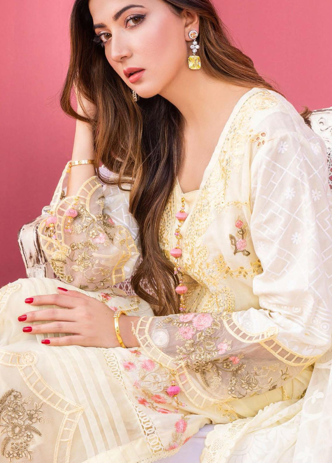 Rungkari By Mahiymaan Embroidered Lawn Suits Unstitched 3 Piece MAH23R A07 - Summer Collection