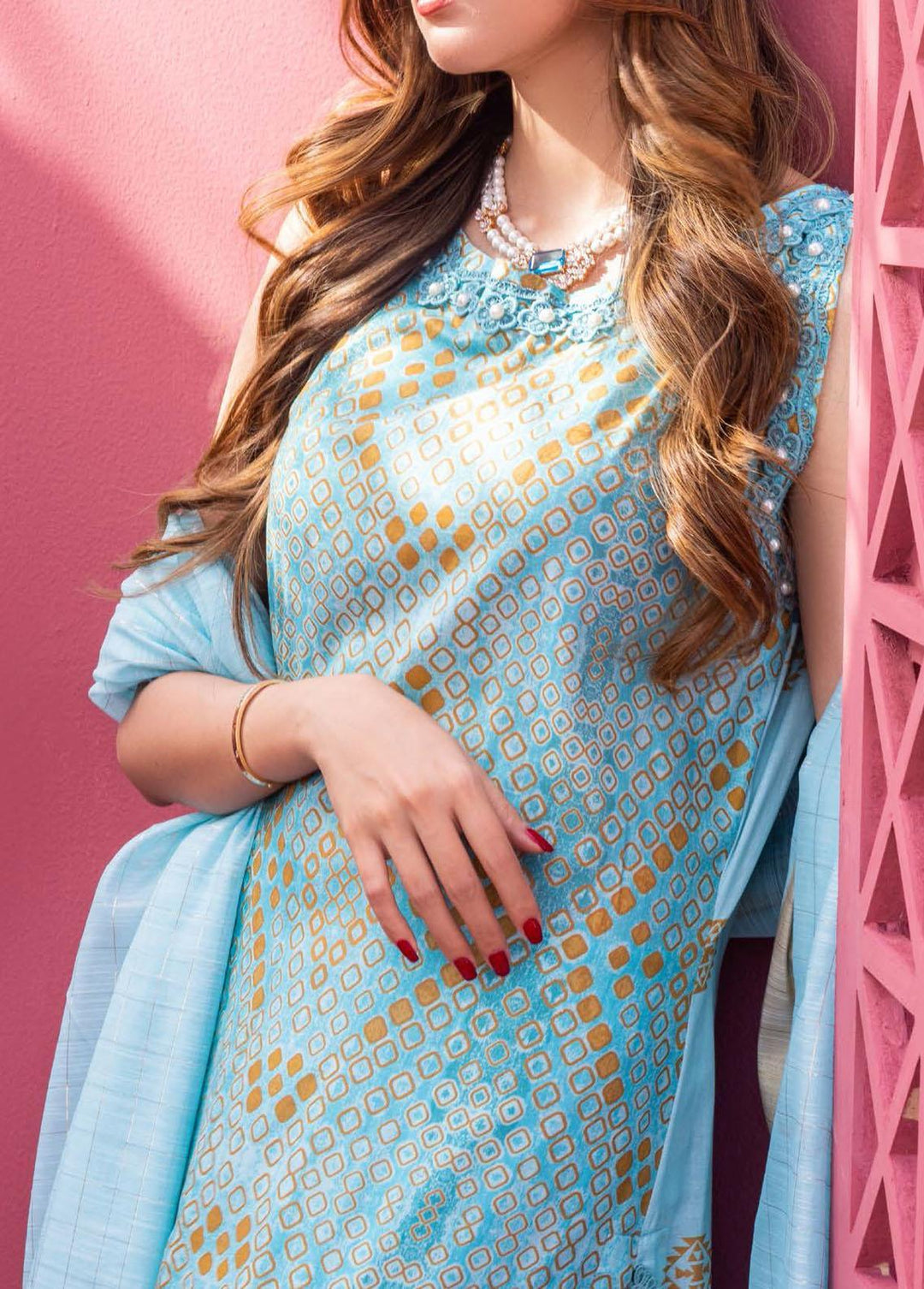 Rungkari By Mahiymaan Embroidered Lawn Suits Unstitched 3 Piece MAH23R A08 - Summer Collection