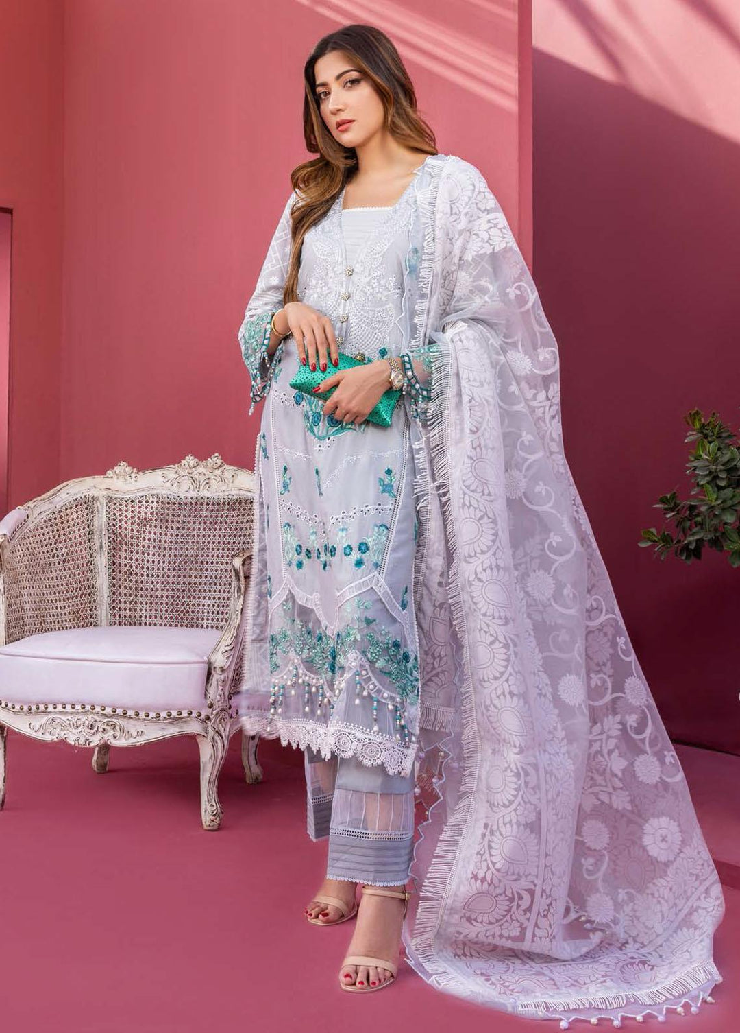 Rungkari By Mahiymaan Embroidered Lawn Suits Unstitched 3 Piece MAH23R A10 - Summer Collection