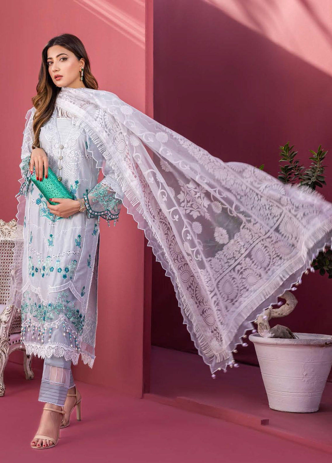 Rungkari By Mahiymaan Embroidered Lawn Suits Unstitched 3 Piece MAH23R A10 - Summer Collection