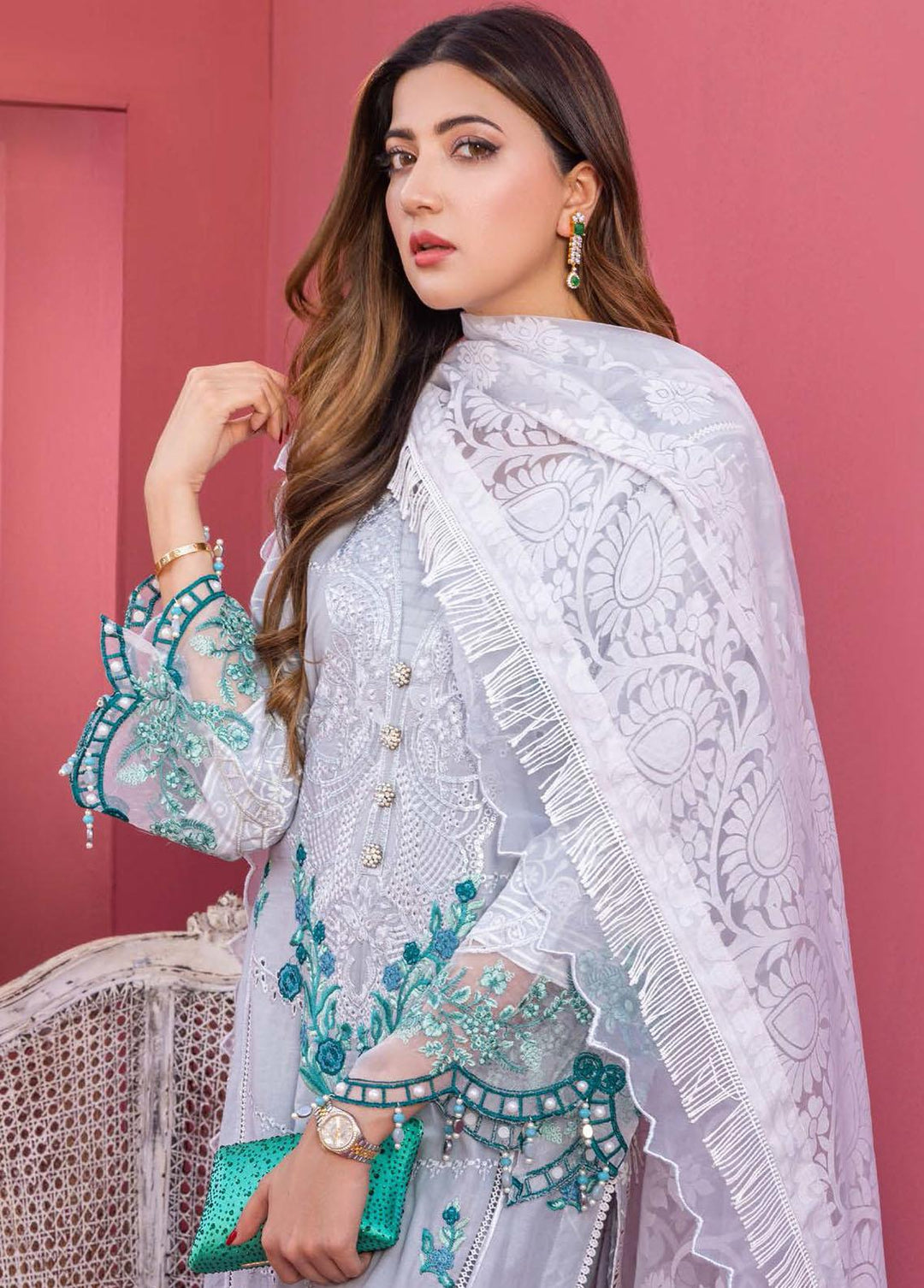 Rungkari By Mahiymaan Embroidered Lawn Suits Unstitched 3 Piece MAH23R A10 - Summer Collection