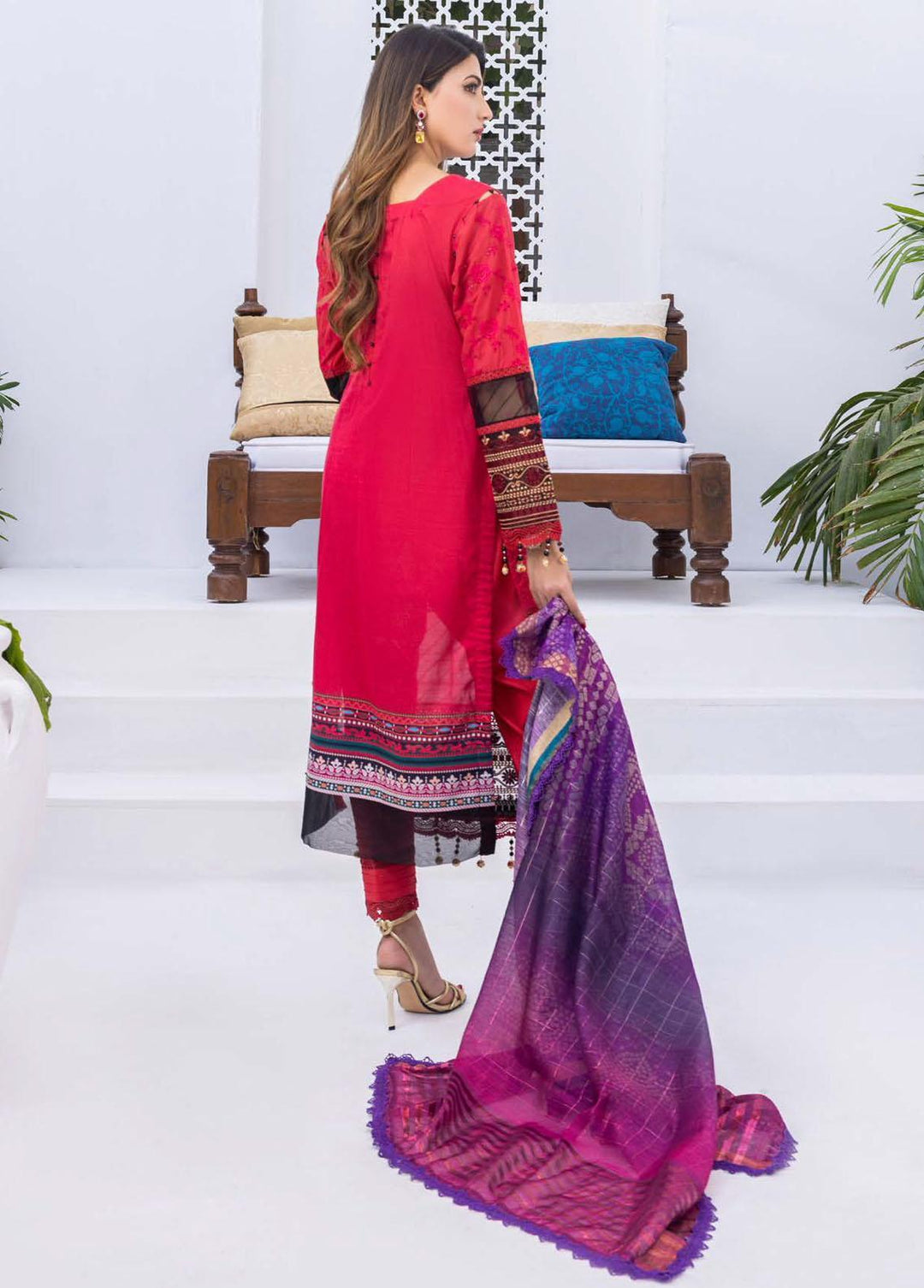 Rungkari By Mahiymaan Embroidered Lawn Suits Unstitched 3 Piece MAH23R A12 - Summer Collection