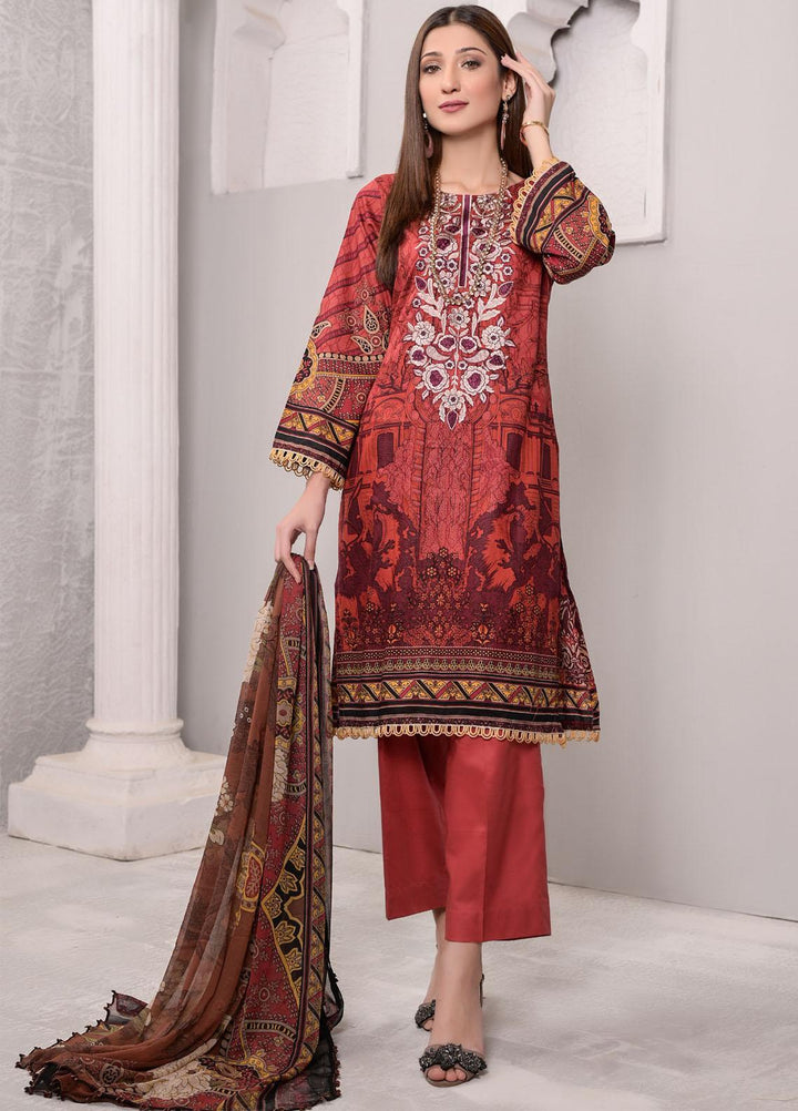 Pretty Petals By Ruqayyah Embroidered Lawn Suits Unstitched 3 Piece RQY22PP 01 - Summer Collection