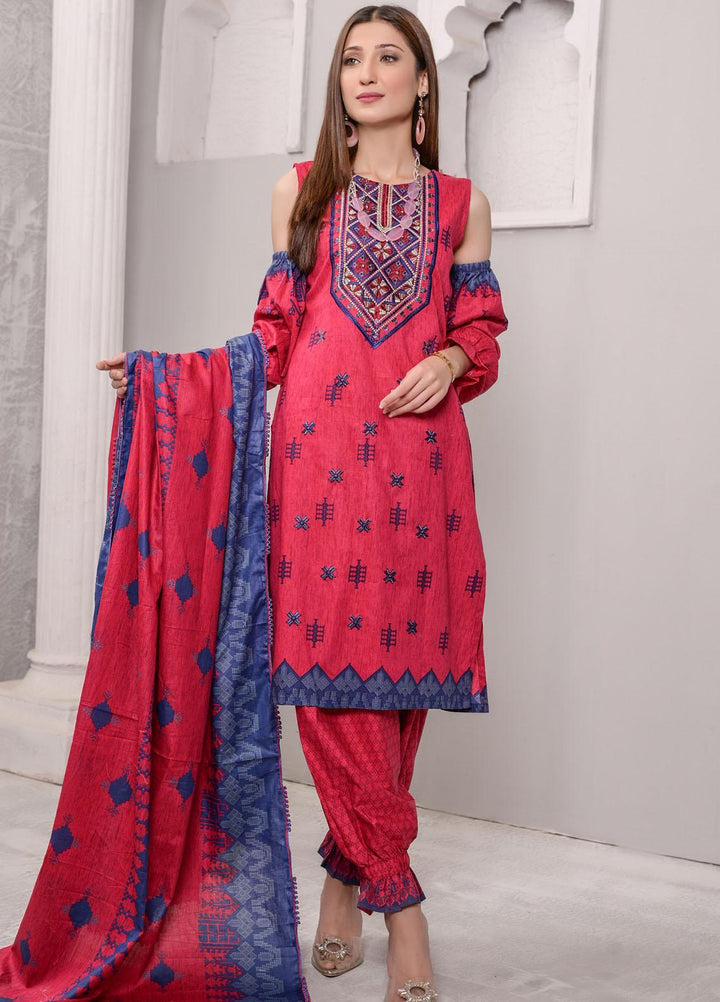 Pretty Petals By Ruqayyah Embroidered Lawn Suits Unstitched 3 Piece RQY22PP 05 - Summer Collection