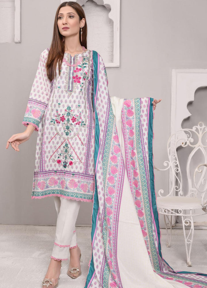 Pretty Petals By Ruqayyah Embroidered Lawn Suits Unstitched 3 Piece RQY22PP 06 - Summer Collection