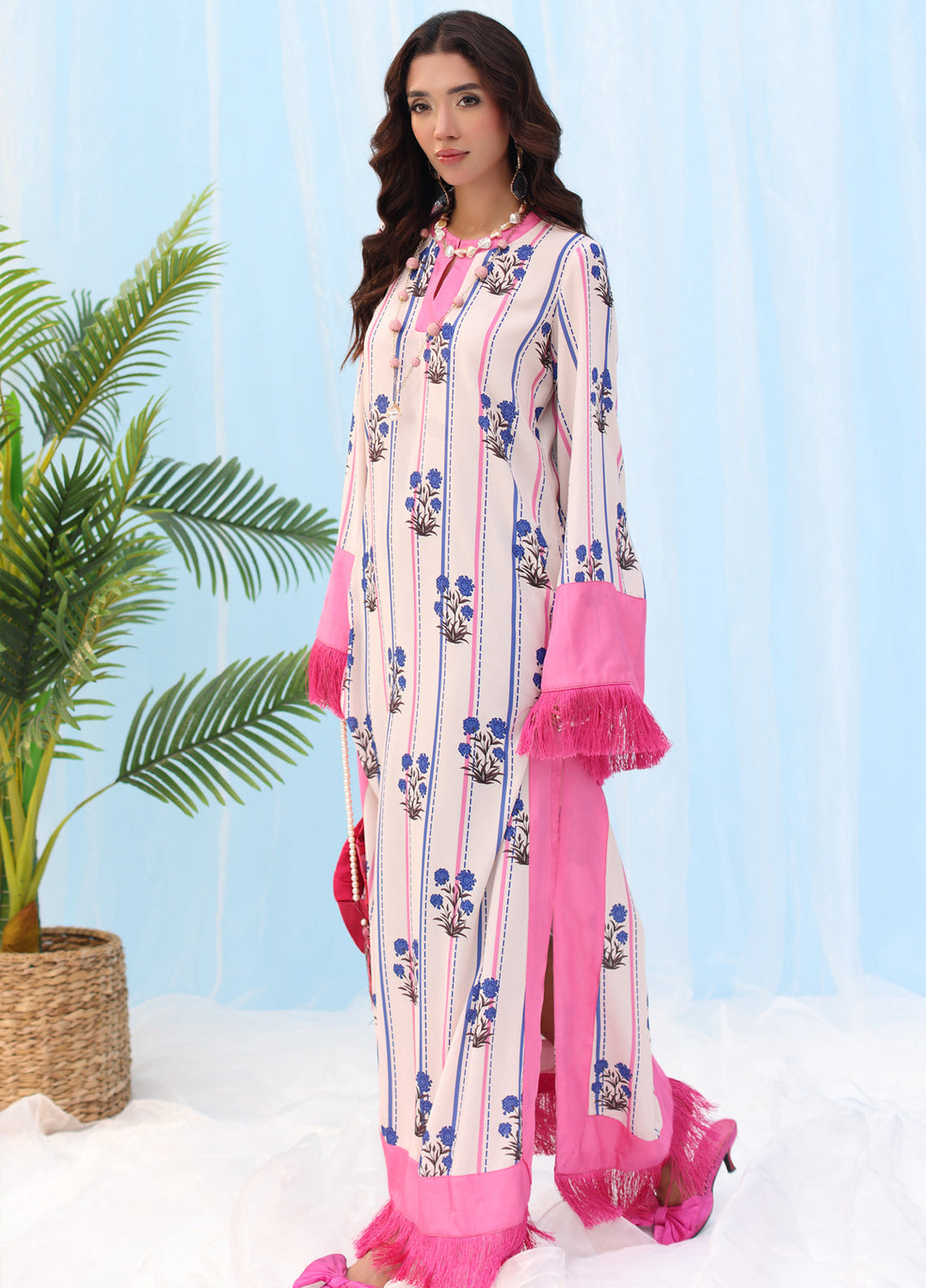 Rush Hour by Musferah Saad Pret Printed Silk 1 Piece Suit Candyline