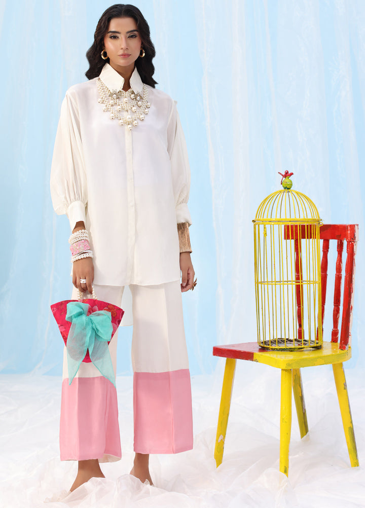 Rush Hour by Musferah Saad Pret Printed Silk 1 Piece Suit Sweet Precision