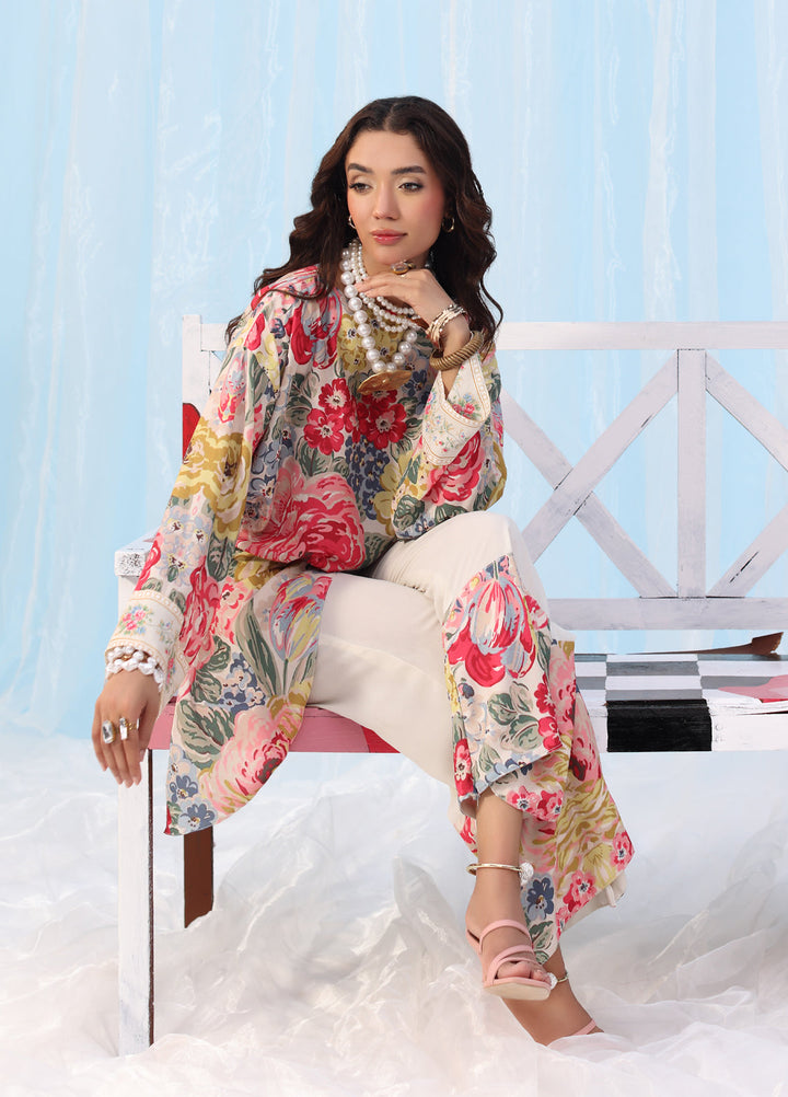 Rush Hour by Musferah Saad Pret Printed Silk 2 Piece Suit Twist of Bloom