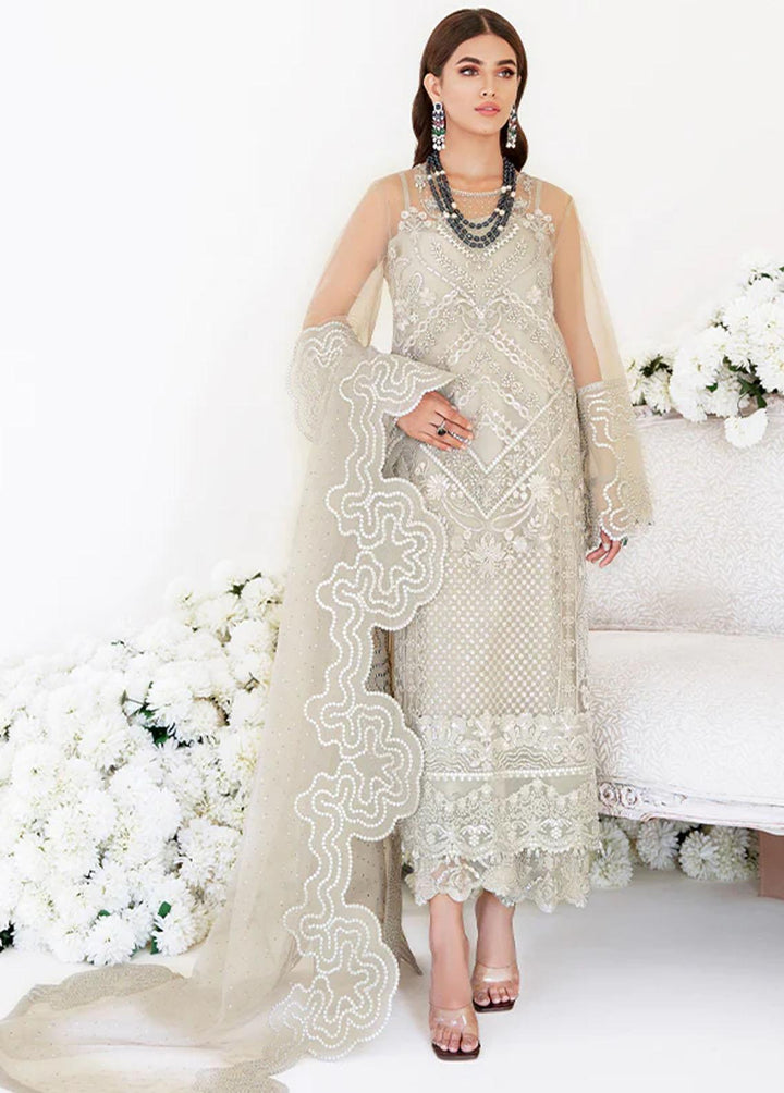 Fleur By Serene Premium Embroidered Net Suits Unstitched 3 Piece SP22F S-1061 MIQUELLA - Spring / Summer Collection