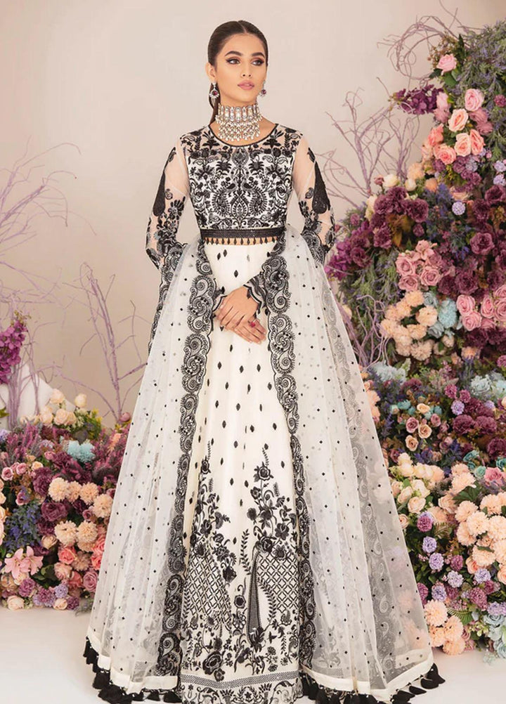 Fleur By Serene Premium Embroidered Net Suits Unstitched 3 Piece SP22F S-1067 MOON FLOWER - Spring / Summer Collection