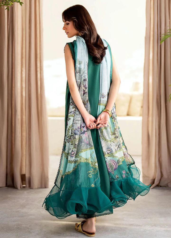 Saad Shaikh Embroidered Lawn Suit Unstitched 3 Piece SSK24E Petal - Festive Collection