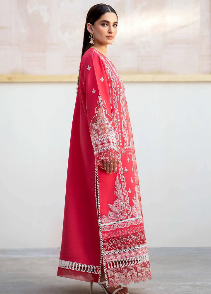 Saad Shaikh Embroidered Lawn Suit Unstitched 3 Piece SSK24E Pie - Festive Collection