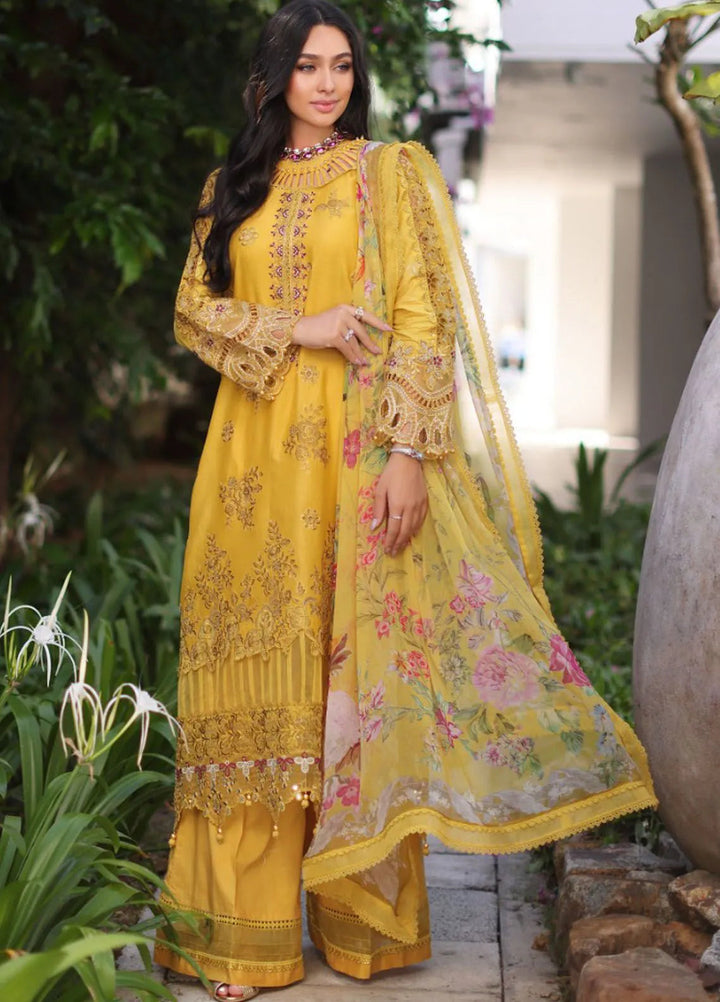 Saadia Asad Pret Embroidered Lawn 3 Piece Suit D-8B