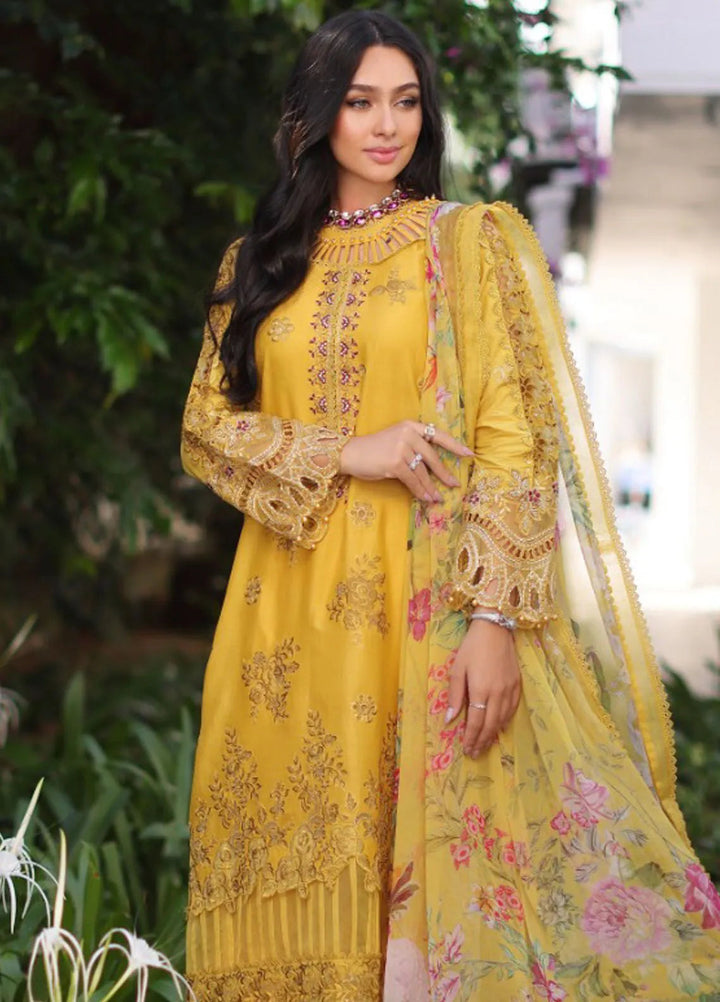 Saadia Asad Pret Embroidered Lawn 3 Piece Suit D-8B