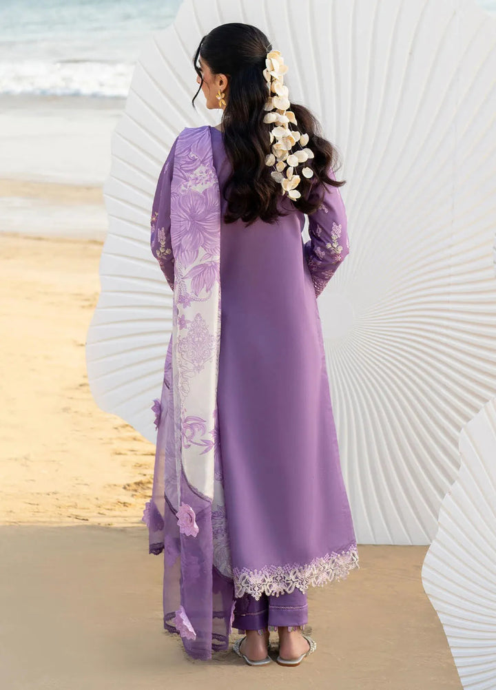 Saagar by Aabyaan Embroidered Lawn Suit Unstitched 3 Piece ABY25SL AS-01 Zarqa - Summer Collection