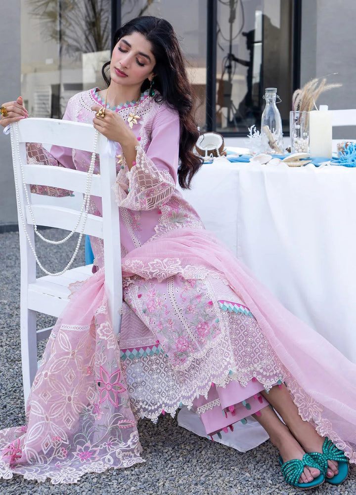 Saagar by Aabyaan Embroidered Lawn Suit Unstitched 3 Piece ABY25SL AS-02 Raqs - Summer Collection