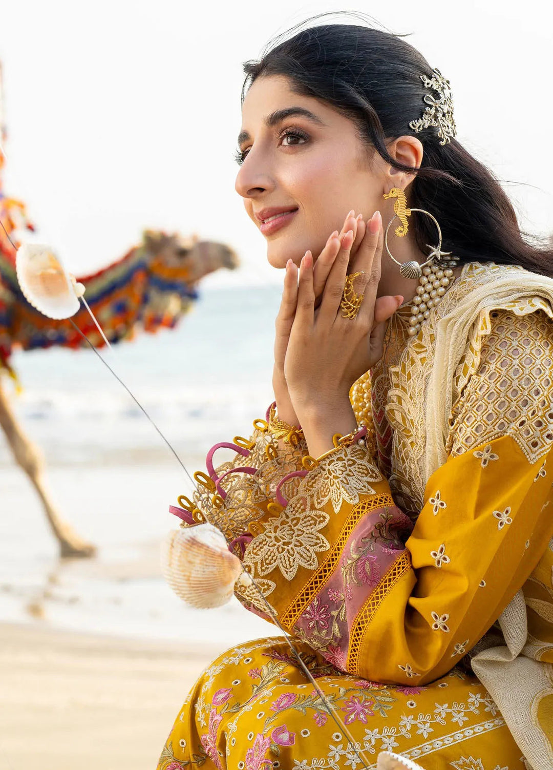 Saagar by Aabyaan Embroidered Lawn Suit Unstitched 3 Piece ABY25SL AS-05 Ziyana - Summer Collection