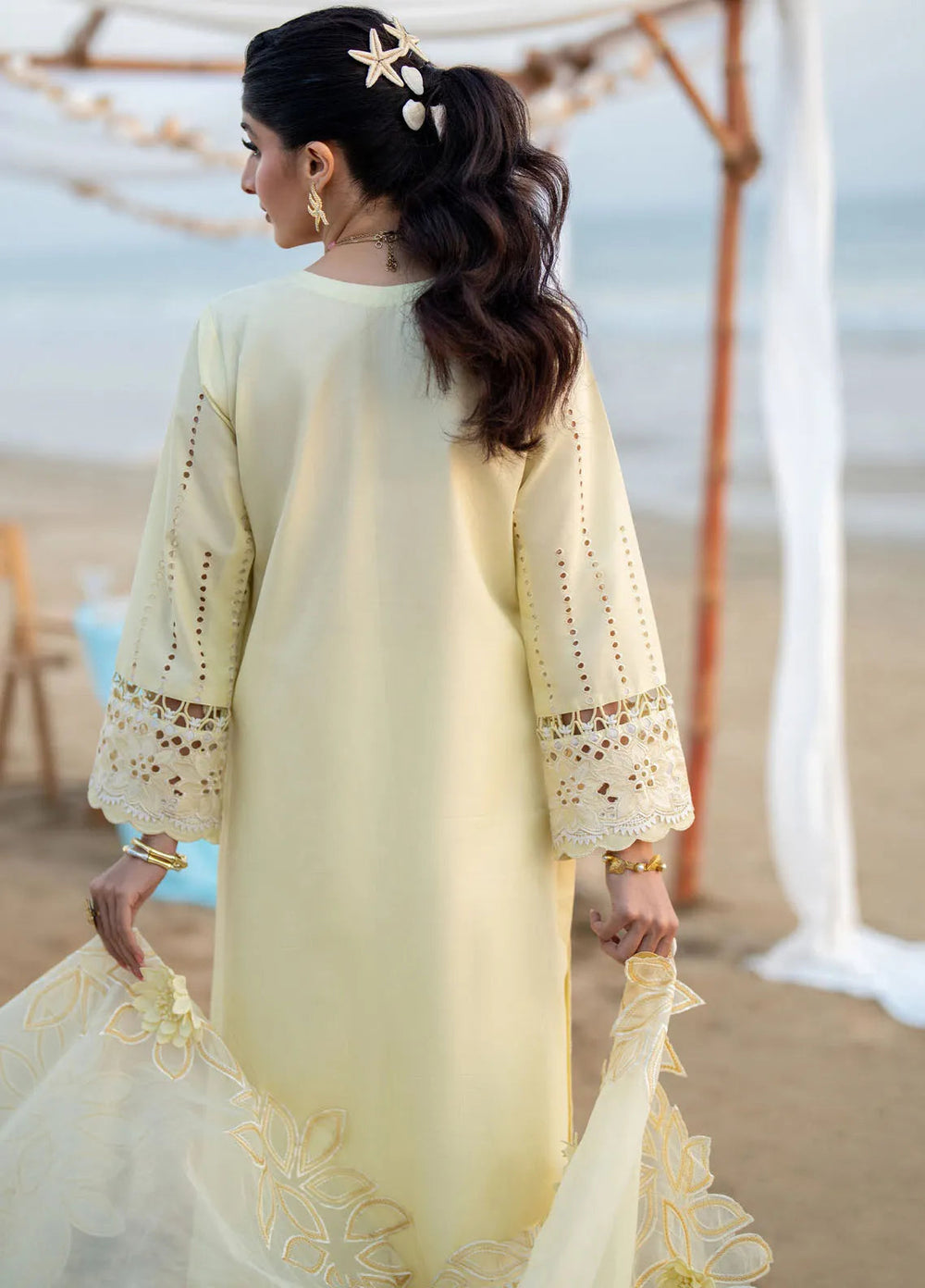 Saagar by Aabyaan Embroidered Lawn Suit Unstitched 3 Piece ABY25SL AS-07 Sofina - Summer Collection