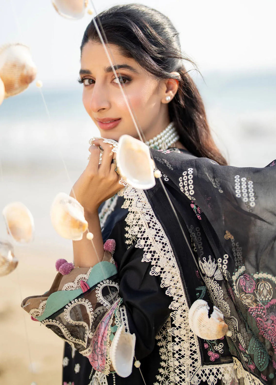 Saagar by Aabyaan Embroidered Lawn Suit Unstitched 3 Piece ABY25SL AS-08 Talia - Summer Collection