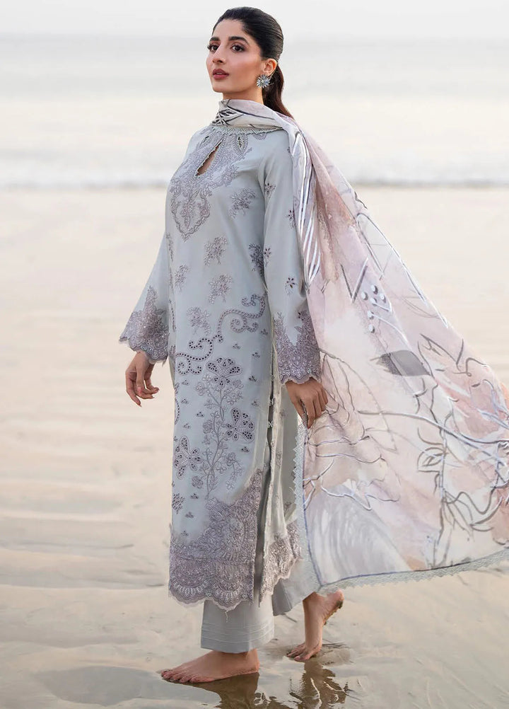 Saagar by Aabyaan Embroidered Lawn Suit Unstitched 3 Piece ABY25SL AS-10 Zumar - Summer Collection