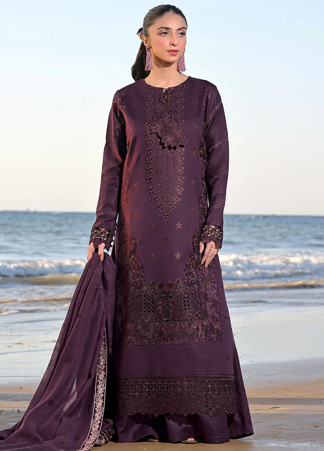 Saahil by Izel Embroidered Lawn Suits Unstitched 3 Piece IZL24SL Caia - Summer Collection