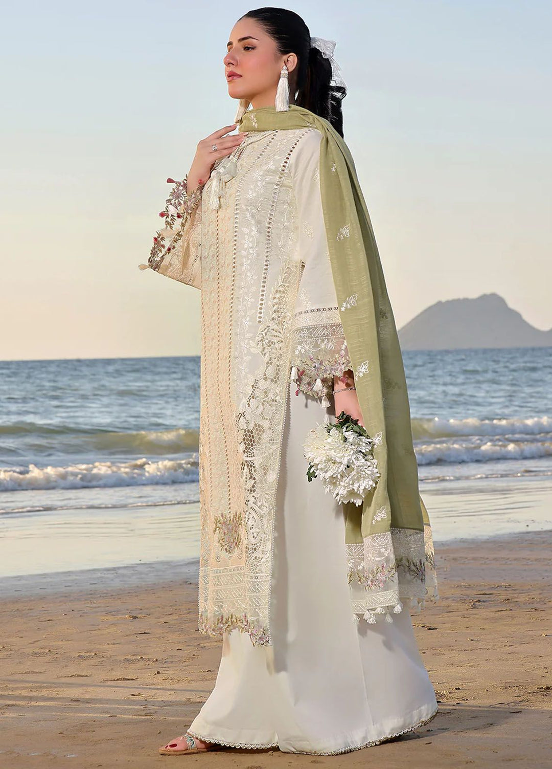 Saahil by Izel Embroidered Lawn Suits Unstitched 3 Piece IZL24SL Flossie - Summer Collection