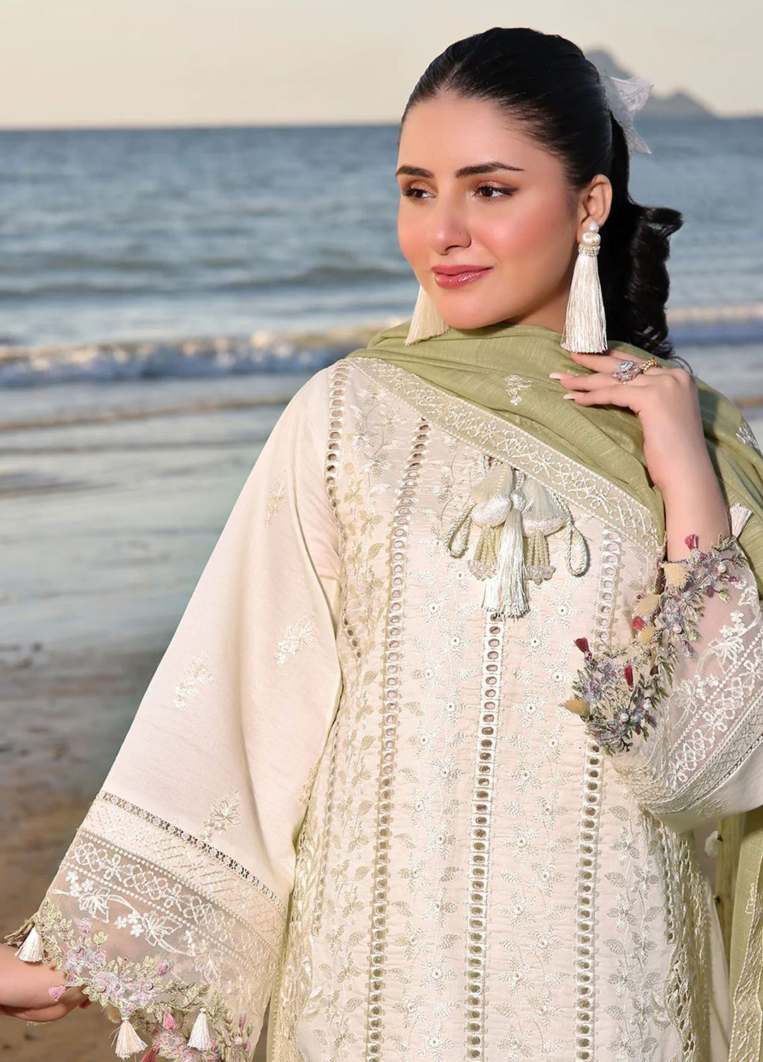 Saahil by Izel Embroidered Lawn Suits Unstitched 3 Piece IZL24SL Flossie - Summer Collection