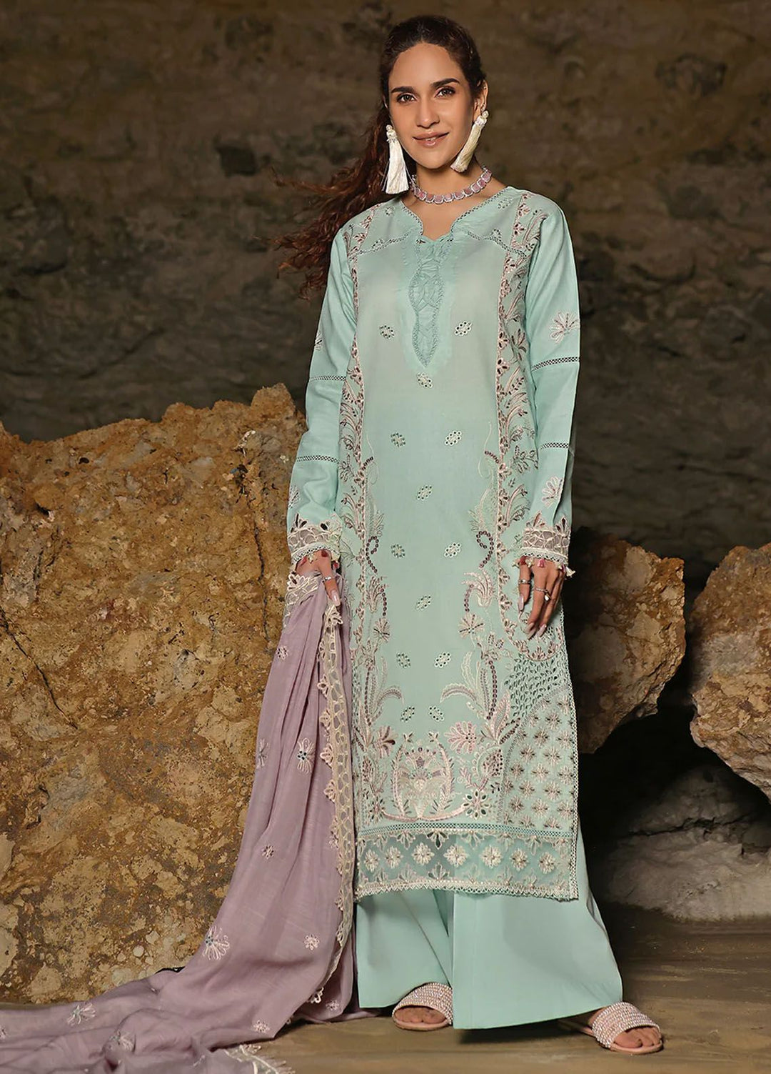Saahil by Izel Embroidered Lawn Suits Unstitched 3 Piece IZL24SL Zaib - Summer Collection