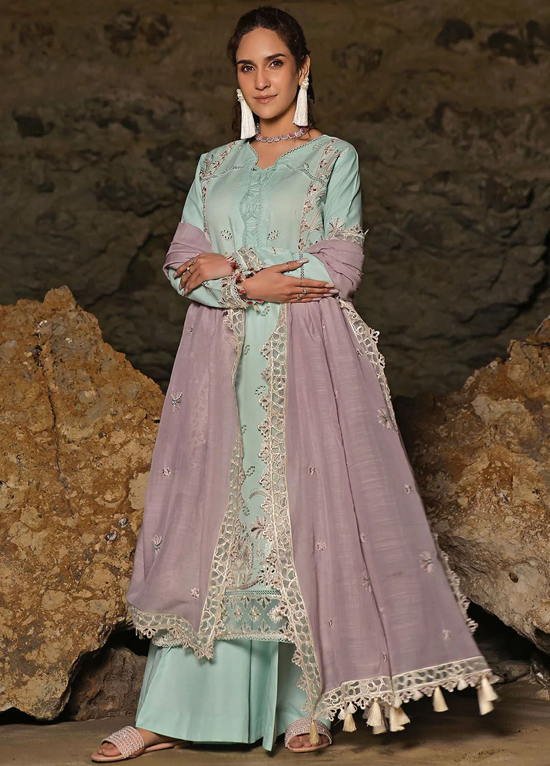 Saahil by Izel Embroidered Lawn Suits Unstitched 3 Piece IZL24SL Zaib - Summer Collection