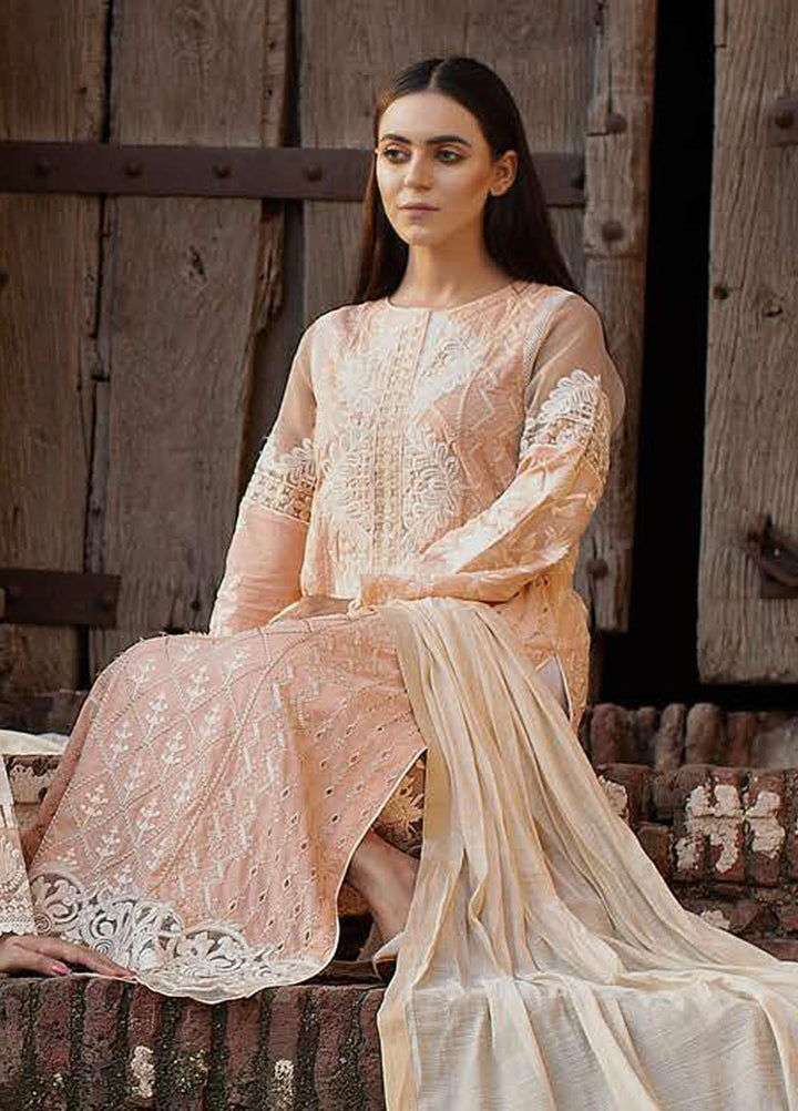 Saanjh By Zunuj Embroidered Lawn Suits Unstitched 3 Piece ZJ23S D-01 - Summer Collection