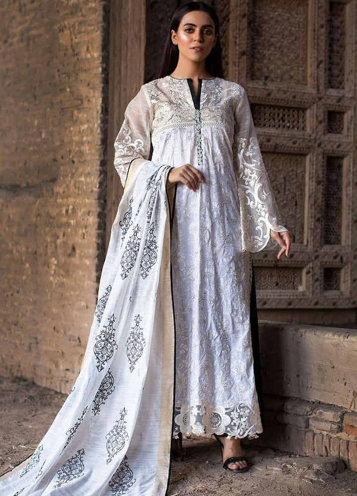 Saanjh By Zunuj Embroidered Lawn Suits Unstitched 3 Piece ZJ23S D-02 - Summer Collection