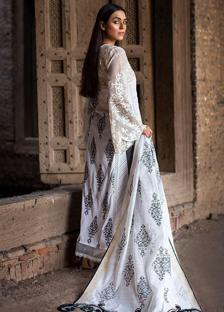 Saanjh By Zunuj Embroidered Lawn Suits Unstitched 3 Piece ZJ23S D-02 - Summer Collection