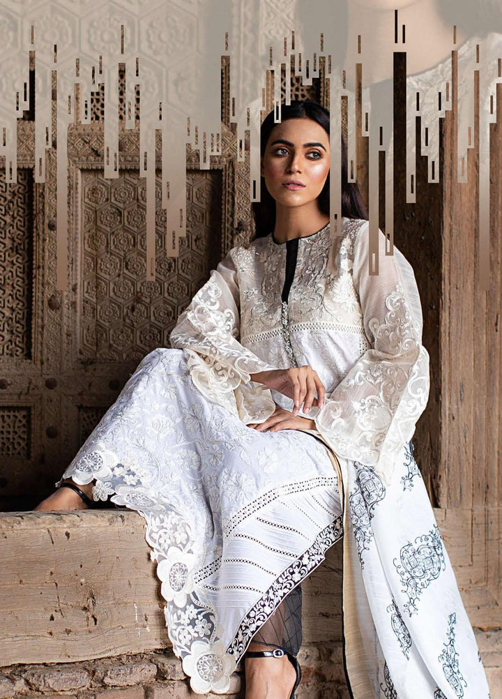 Saanjh By Zunuj Embroidered Lawn Suits Unstitched 3 Piece ZJ23S D-02 - Summer Collection