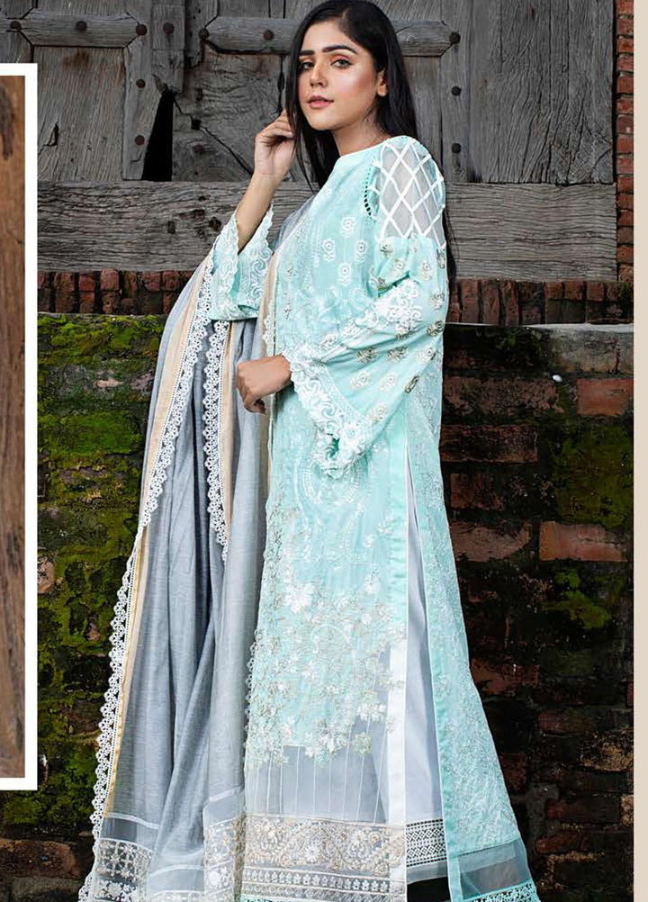 Saanjh By Zunuj Embroidered Lawn Suits Unstitched 3 Piece ZJ23S D-03 - Summer Collection