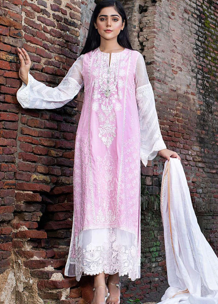 Saanjh By Zunuj Embroidered Lawn Suits Unstitched 3 Piece ZJ23S D-04 - Summer Collection